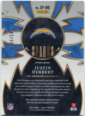 Justin Herbert 2023 Panini Select Sparks Jersey Prizm Card #SP-JHE 43/99