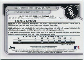 Ronny Hernandez 2024 Bowman Chrome Autographed RC #CPA-RHE