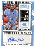 Brandon Robinson Autographed 2020 Panini Contenders Draft Picks Rookie Card #136
