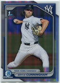 Bryce Cunningham 2024 Bowman Draft Chrome Refractor RC #BDC-97