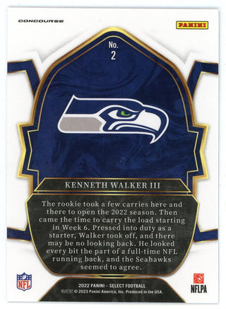 Kenneth Walker III 2022 Panini Select Rookie Card #2