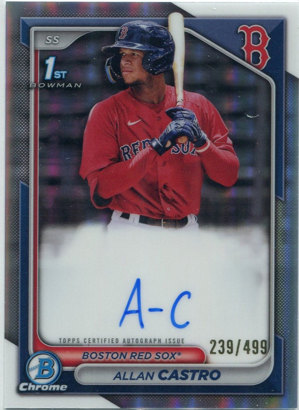 Allan Castro 2024 Bowman Chrome Autographed Refractor RC #CPA-ACA 239/499