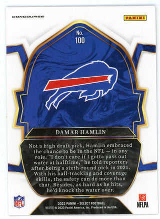 Damar Hamlin 2022 Panini Select Rookie Card #100