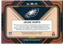 Jalen Hurts 2023 Panini Gold Standard Mother Lode Patch Card #ML14 /299
