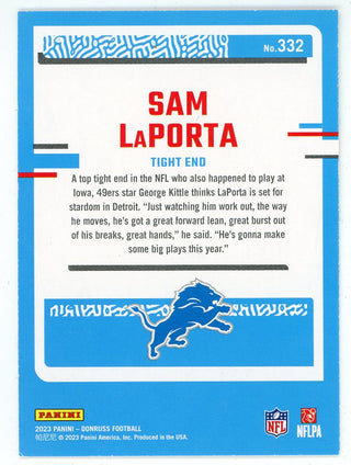 Sam LaPorta 2023 Panini Donruss Rated Rookie #332