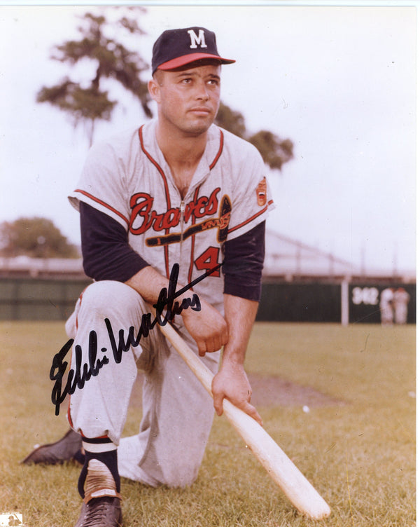 Eddie Mathews Autographed 8x10 Baseball Photo