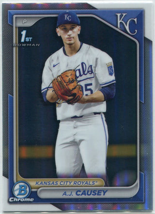 A.J. Causey 2024 Bowman Draft Chrome Refractor RC #BDC-159