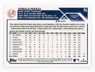 Oswald Peraza 2023 Topps Series One #94 Card