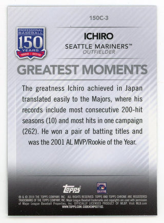 Ichiro Suzuki Seattle Mariners Autographed 2019 Topps Triple