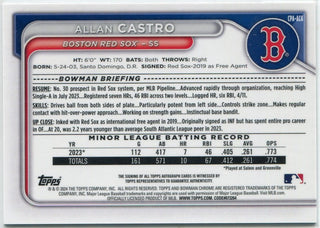 Allan Castro 2024 Bowman Chrome Autographed RC #CPA-ACA