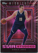 Nikola Jokic 2023 - 2024 Topps Midnight Star Studded Pink Parallel Card #SS-1 4/99