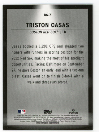 Triston Casas 2023 Topps Bowman Chrome #BS-7 Card