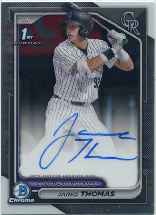 Jared Thomas 2024 Bowman Chrome Autographed RC #CPA-JTH