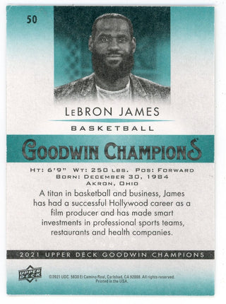 LeBron James 2021 Upper Deck Goodwin Champions #50