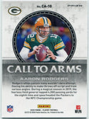 Aaron Rodgers 2020 Panini Playoff Call To Arms Purple Prizm Card #CA-10