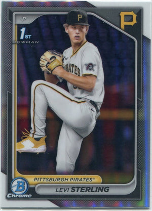 Levi Sterling 2024 Bowman Draft Chrome Refractor RC #BDC-83