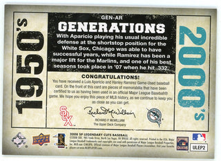 Luis Aparicio/ Hanley Ramirez 2008 Upper Deck Generations Patch Relics #GEN-AR