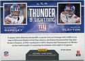 Saquon Barkley/Darius Slayton 2020 Panini Playoff Thunder & Lightning Pink Prizm Card #TL-19