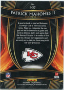 Patrick Mahomes 2020 Panini Select Hot Stars Card #HS3
