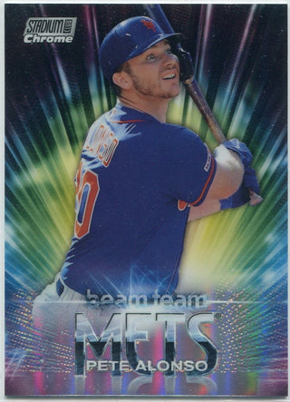 Pete Alonso 2020 Topps Stadium Club Chrome Beam Team Card #BT-1