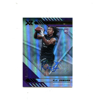KJ Osborn 2020 Panini Autographed Rookie XR #180 182/199 Card