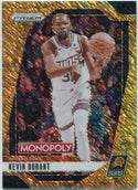 Kevin Durant 2024 - 2025 Panini Prizm Monopoly Millionaire Gold Shimmer Prizm Card #76 71/500