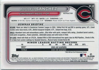 Adolfo Sanchez 2024 Bowman Draft Chrome Refractor RC #BDC-119
