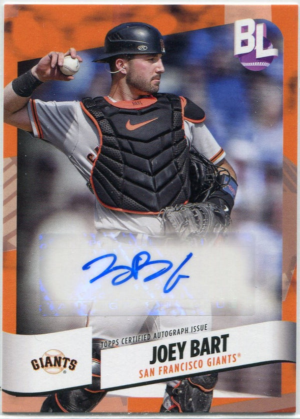 Joey Bart 2024 Topps Big League Electric Orange Autographed Card #BEO-JBA
