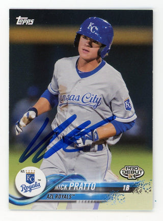 Nick Pratto 2018 Topps Autographed Pro Debut Card #40