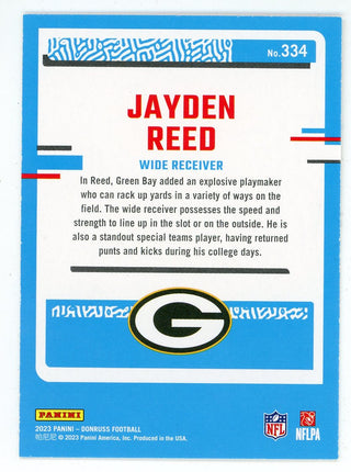 Jayden Reed 2023 Panini Donruss Rated Rookie #334