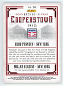Herb Pennock/ Miller Huggins 2015 Panini Etched in Cooperstown #14