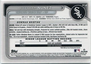 Abraham Nunez 2024 Bowman Chrome Prospects Green Glow Refractor RC #BCP-56