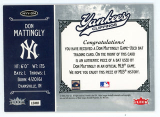 Don Mattingly 2006 Fleer Greats of the Game Bat Relic #NYY-DM