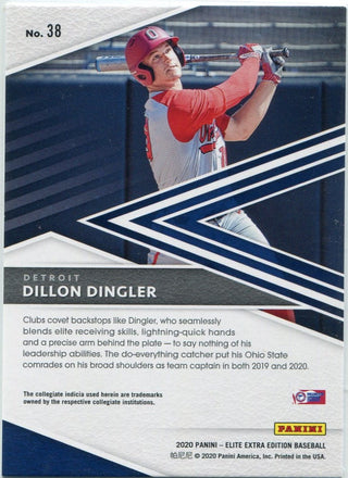 Dillon Dingler 2020 Panini Elite Extra Edition RC #38 779/999