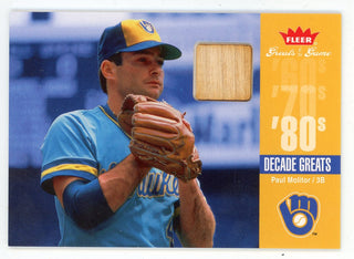 Paul Molitor 2006 Leaf Fleer Decade Greats Bat Relic #DEC-PM