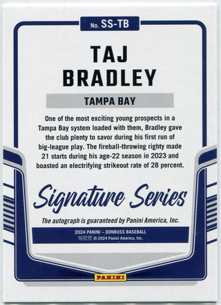 Taj Bradley 2024 Panini Donruss Signature Series Autographed RC #SS-TB