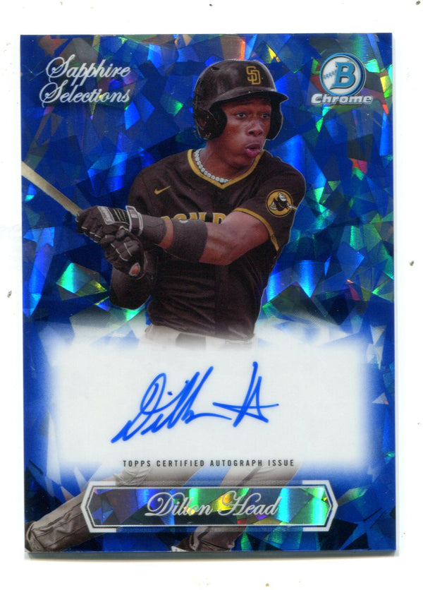 Dillon Head 2023 Topps Bowman Chrome Sapphire Collections #SSADH  Auto