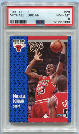 Michael Jordan 1991 - 1992 Fleer Card #29 PSA Graded 8