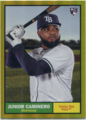 Junior Caminero 2024 Topps Archives Yellow Foilboard Parallel RC #33