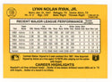 Nolan Ryan 1986 Leaf #138 Card
