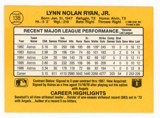 Nolan Ryan 1986 Leaf #138 Card