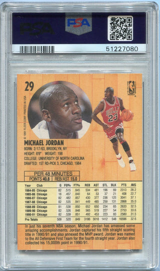 Michael Jordan 1991 - 1992 Fleer Card #29 PSA Graded 8