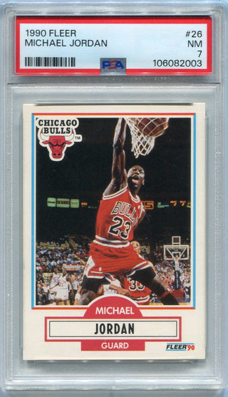 Michael Jordan 1990 - 1991 Fleer Card #26 PSA Graded 7