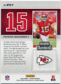 Patrick Mahomes II 2020 Panini Playoff Behind The Numbers Card #BTN-9