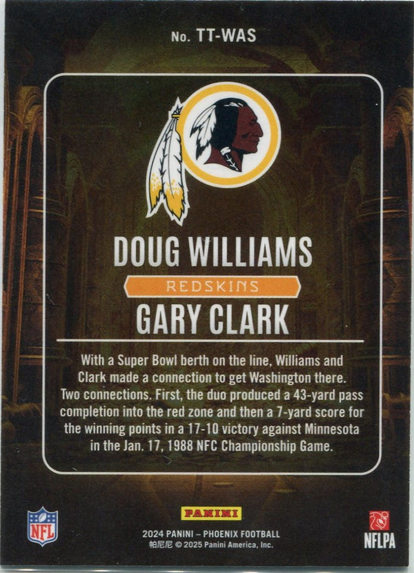 Doug Williams & Gary Clark 2024 Panini Phoenix Treasured Tandems Star Parallel Card #TT-WAS