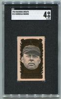 Mordecai Brown 1963 Bazooka Greats Card #13 SGC Graded 4