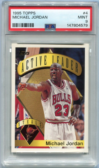 Michael Jordan 1995 - 1996 Topps Card #4 PSA Graded 9