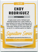 Edny Rodriguez 2024 Panini Donruss Signature Series Autographed Blue Laser RC #SS-ER 6/25