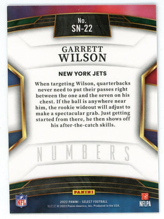 Garrett Wilson 2022 Panini Select Number #SN-22