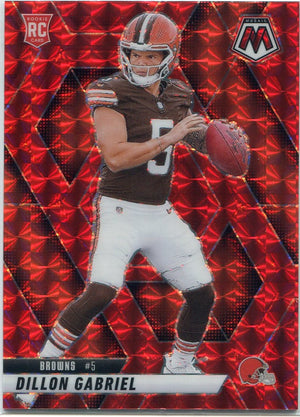 Dillon Gabriel 2025 Panini Mosaic Light it Up Red Prizm RC #332